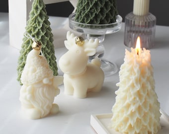 Little Christmas Candle, Reindeer Candle, Gnomes Candle, Christmas Gift, Soy & Beeswax Candle, Christmas Decor, Holiday Gift Packaging