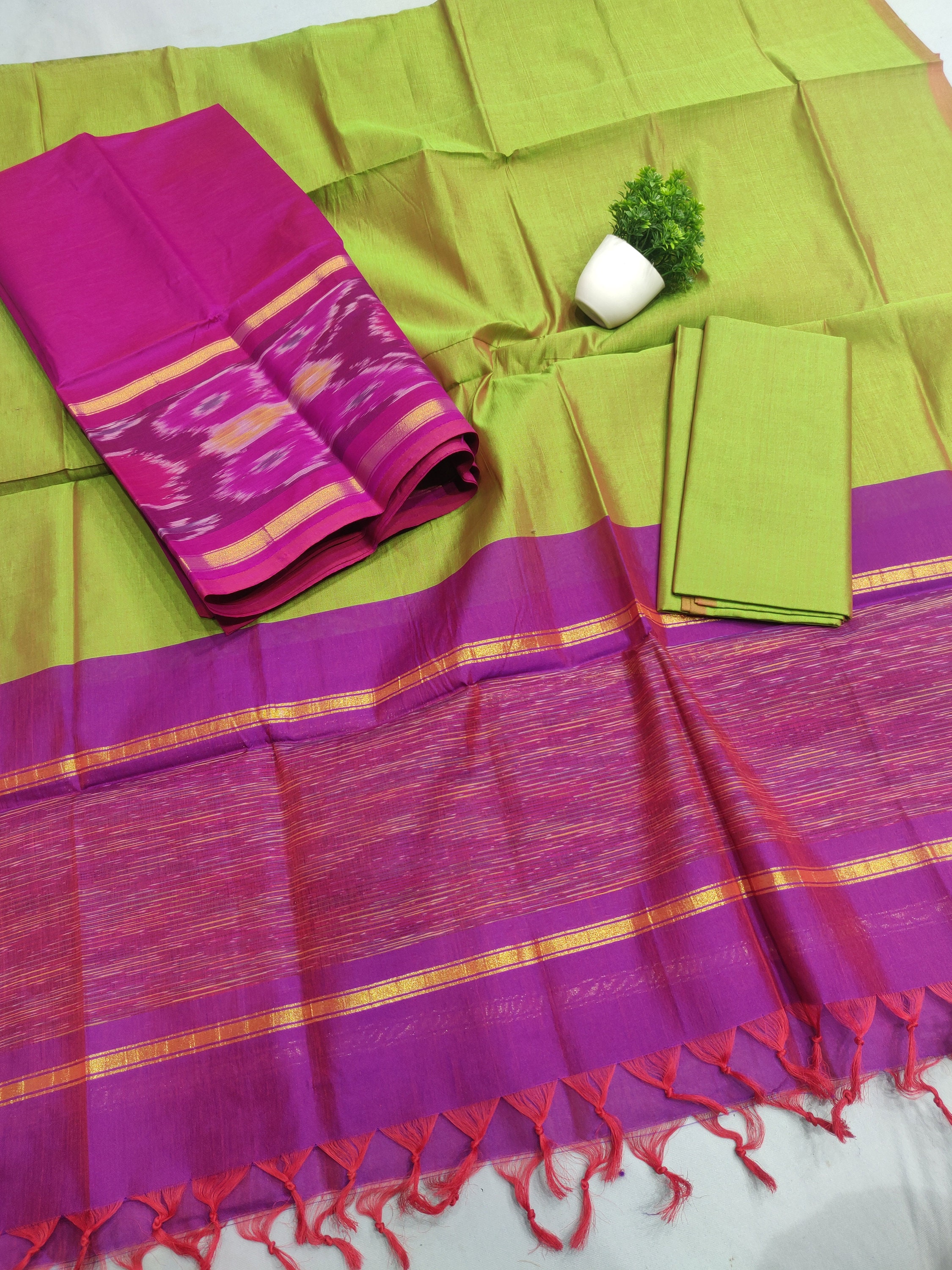 Ikkat Silk Mix Dress Material Etsy Canada