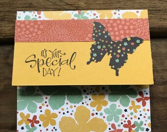 Floral Butterfly | "It's your special day" | Gift Card Holder