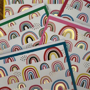Metallic | Rainbow | Blank Cards | Set of 5 | Note Cards