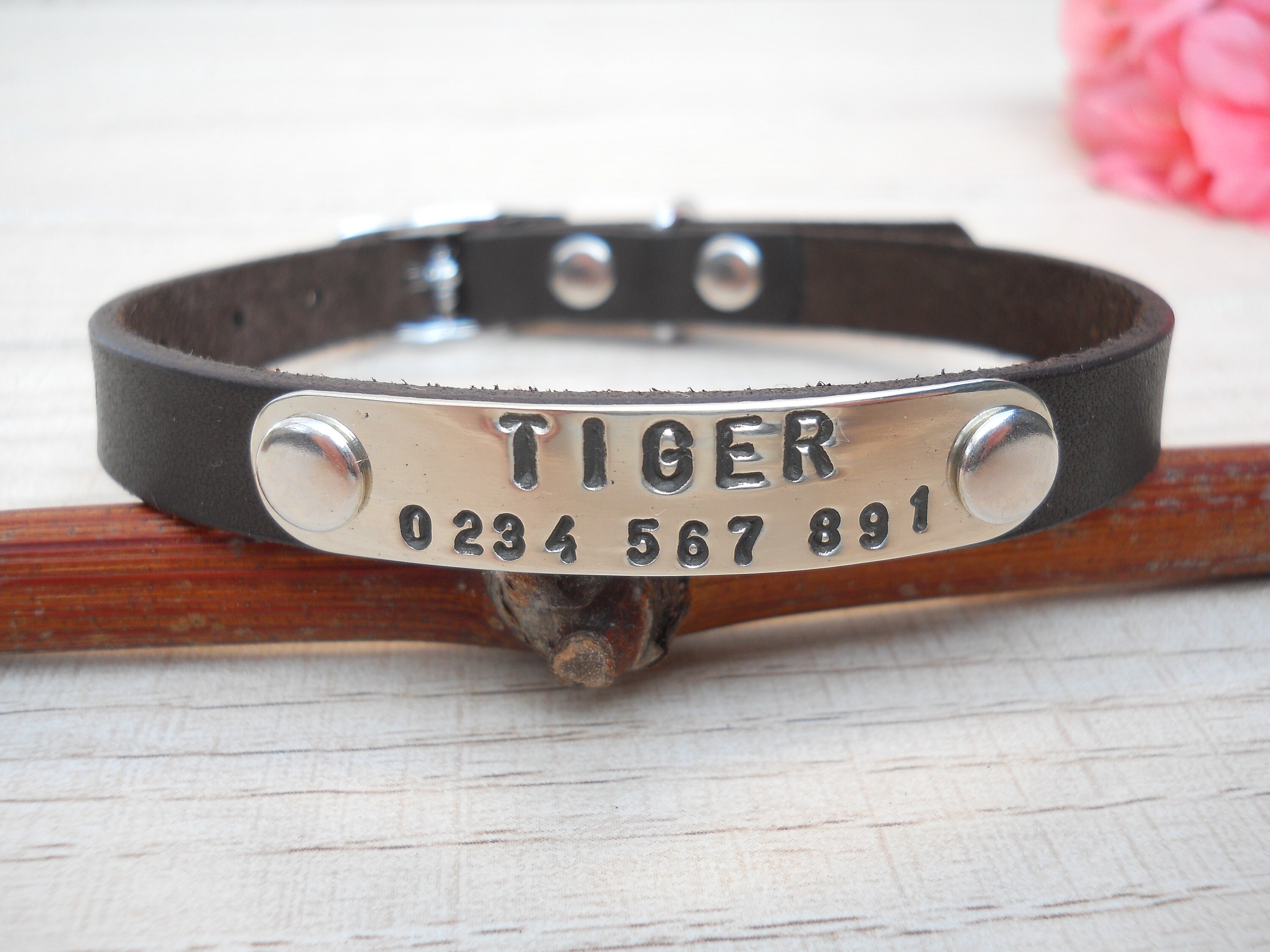Very Soft Dog Collar Tiny Pet Collar Small Dog Leather Etsy