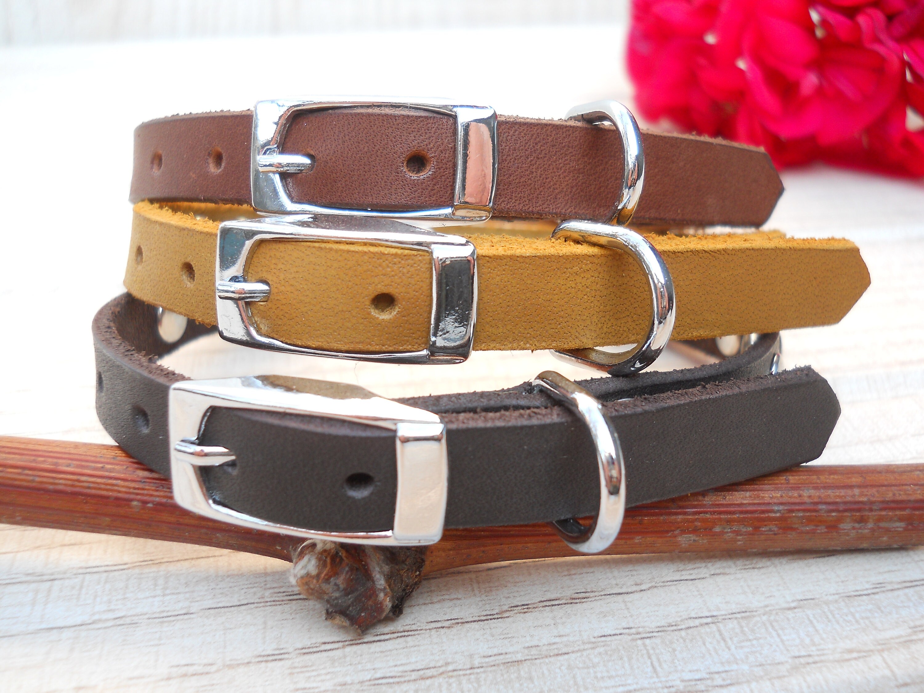 Very Soft Dog Collar Tiny Pet Collar Small Dog Leather Etsy.de