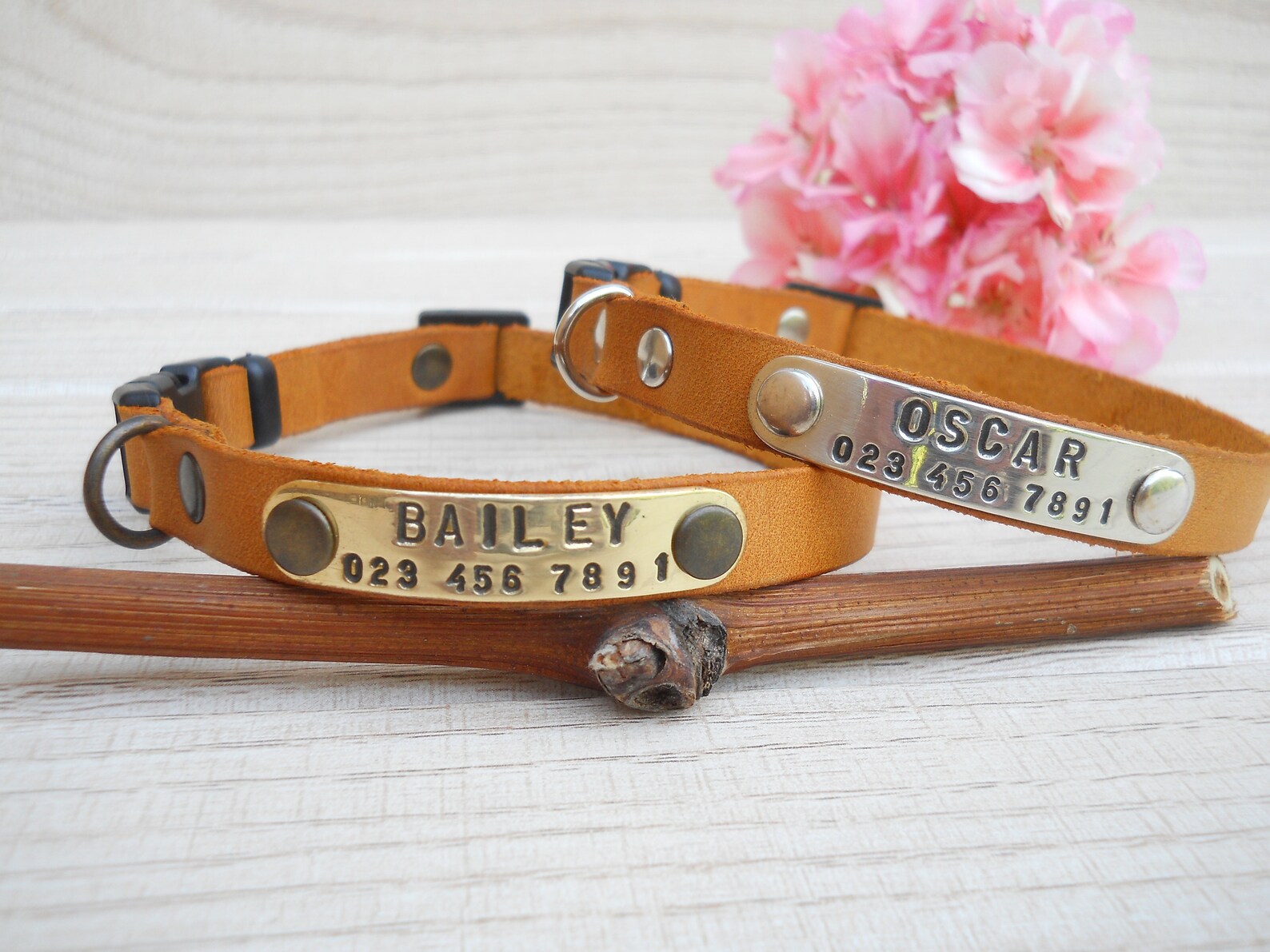 Leather Cat Collar Personalized Cat Collars Cat Collar Etsy