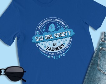 Inside Out Shirt, Sad Girl Society by Sadness, Sadness Shirt, Pixar Occupation Logo Tees, Disney World Family Shirts, Disney Character