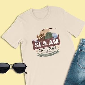 Lady and The Tramp Shirt, Si & Am Cat Store Since 1995, Disney Occupation Logo Tee, Disney World Family Shirts, Disneyland Group T-Shirt