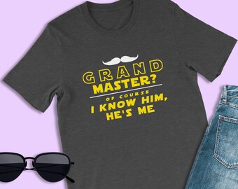 Camiseta de Gran Maestro, camiseta de fans de Star Wars Jedi para abuelo, camiseta divertida para papá, camisetas para el día del padre para abuelo, ideas de regalos de cumpleaños para abuelo