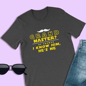 Grand Master Shirt, Star Wars Jedi Fans Shirt for Grandpa, Funny Dad T-Shirt, Grandpa Fathers Day Shirts, Grandfather Birthday Gift Ideas