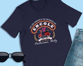 Pixar Luca Occupation Shirt, Five-Time Champion of the Portorosso Cup, Ercole Visconti Shirt, Disney Logo Shirt, Disney Trip Group Outfits