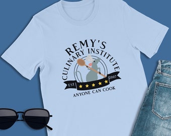 Disney Logo Company Shirt, Epcot Food and Wine Shirt, Animal Kingdom Tee, Remy Ratatouille Shirt, Remy Culinary Institute Anyone Can Cook
