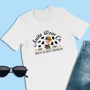 101 Dalmatians Logo Shirt, Anita Wear Co. Spot & Dot Design EST. 1961, Anita Radcliffe T-Shirt, Character Occupational Outfits, Disney World