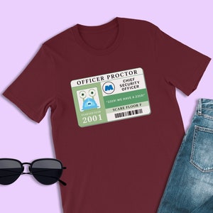 Monsters Inc-shirt, Officer Proctor Chief Security Officer, Charlie Proctor-shirt, Pixar-bezettingslogo-kostuum, shirts Disneyland-familie
