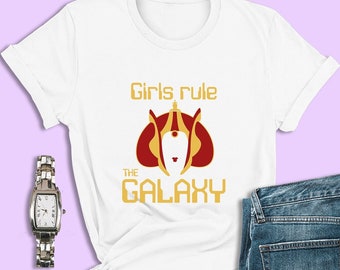Star Wars Shirt, Girls Rule the Galaxy, Padme Amidala Cosplay, Disney Galaxy's Edge, Disney Star Wars Family Shirts, Disney Womens Shirt