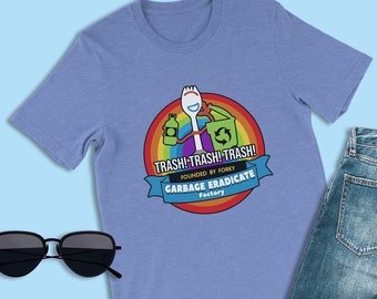 Toy Story Shirt, Garbage Eradicate Factory, Forky Shirt, Pixar Occupation Logo, Toy Story Outfits, Family Trip T-Shirts for Disneyland