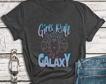 Star Wars Shirt, New Girls Rule the Galaxy, Padme Amidala Cosplay, Disney Galaxy's Edge, Disney Star Wars Family Shirts, Disney Womens Shirt