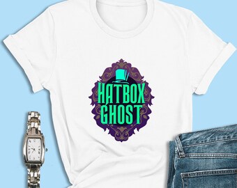 Camiseta de Hatbox Ghost, camiseta de La Mansión Encantada, camiseta de Carnaval de Halloween, camiseta de Disneyland New Orleans Square, camiseta de Magic Kingdom Liberty Square