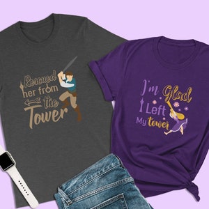 Wirrwarr Shirt, rettete sie vor dem Turm Shirts, Flynn Rider Shirts, Disney Paar Shirts, Familien Disney Shirts, Flynn Rider und Rapunzel