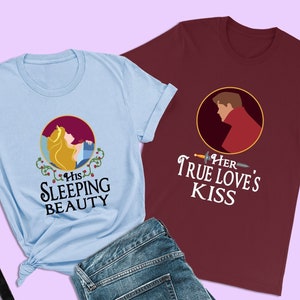 His Sleeping Beauty, Aurora Couple Shirt, Matching with Prince Phillip, Sleeping Beauty Couples Shirt, Disneyland Valentine Honeymoon Shirt