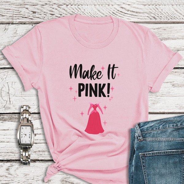 Dornröschen Fee Shirt, Make It Pink, Disney Familien Shirts, Flora Fee Kostüm, Feen Geburtstagsparty, Gender Reveal Party