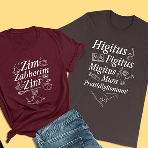 Madam Mim Shirts, Zim Zabberim Zim T-Shirt, Das Schwert im Stein Shirt, Disney Halloween Paar T-Shirt, Bösewichte Hexe, Merlin Passende