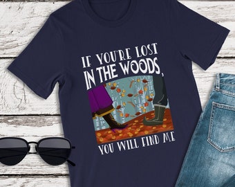 Camiseta Frozen, Si estás perdido en el bosque, Camisetas Disney para enamorados inspiradas en la princesa Anna y Kristoff, Regalos de boda y compromiso