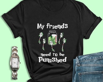 Lilo Stitch Shirt, Meine Freunde müssen bestraft werden, Lilo Pelekai Shirt, Disney Lilo & Stitch Geburtstagsparty Outfit, BTW Familien Reise T-Shirt