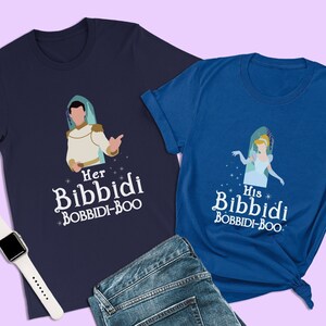 Cinderella Couple Shirt, Her Bibbidi-Bobbidi-Boo, Prince Charming Shirt, Disney World Couples Shirts, Disneyland Honeymoon Matching Shirt