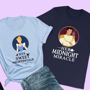 His Sweet Nightingale, Cinderella Couple Shirt, Disney World Honeymoon Couples Shirt, Disneyland Family Shirt, Matching with Prince Charming