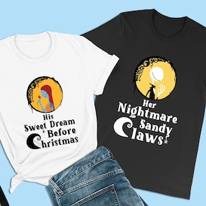 The Nightmare Before Christmas Couple Shirt, His Sweet Dream, Sally Ragdoll T-Shirt, Disney Couples Matching Shirt, Halloween-Themed Tshirt