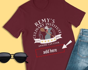 Disney Custom Shirt, Remy Ratatouille Shirt, Remy Culinary Institute, Disney Logo Company Shirt, Food and Wine Shirt, Animal Kingdom Shirt