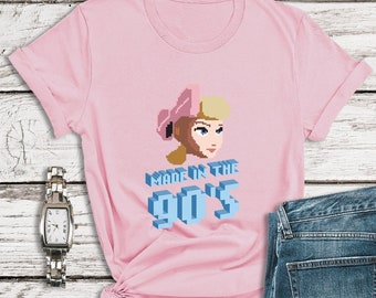 Camiseta de cumpleaños de Toy Story, fabricada en los años 90, camiseta de Bo Peep, camisetas de pareja de Disney de Toy Story, camisetas de Disney World, ropa vintage de los años 90 para mujer
