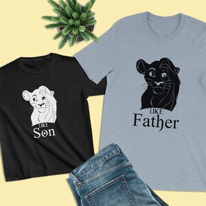 Lion King Shirts, Like Son Shirts, Simba Kids Shirt, Disney Family Shirts, Mufasa and Simba Shirt, Dad and Son Shirts, Animal Kingdom Shirts