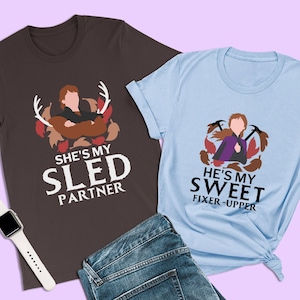 Frozen Couples Disney Shirt, She's My Sled Partner, Kristoff Shirts, Anniversary Tee, Disneyland Valentine Honeymoon, Kristoff Matching Anna