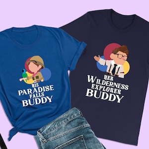 Pixar Up Paar Shirt, Sein Paradise Falls Buddy, Ellie Fredricksen Shirt, Disney World Passendes Shirt, Flitterwochen Shirts für Paare