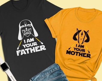 Chemises Star Wars, chemise Je suis votre père, chemise Dark Vador, chemises famille Disney, chemise couple Disney, anniversaire Star Wars, chemise Run Disney