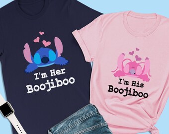 Lilo & Stitch Couple Shirt, I'm Her Boojiboo, Stitch Shirt, Disney Couples Matching Shirts, Valentine Honeymoon Shirt, Anniversary T-Shirt