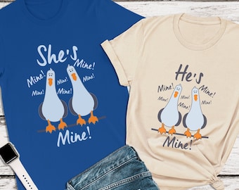Finding Nemo Shirt, She's Mine Mine Mine, Seagulls Shirt, Disney Couple Shirts, Mens Disney Shirt, Disney World Shirts, Disneyland Shirt