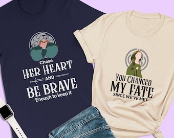 Brave Couple Shirt, Chase Her Heart, King Fergus Shirt, Hubby Wifey Matching, Disney Anniversary Couple Shirt, Valentine Honeymoon Tee