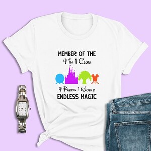 Disney Shirt, 4 Parks 1 World Shirt, Animal Kingdom Shirt, Disney Hollywood Studios, Epcot Shirt, Magic Kingdom Shirt, Disney Vacation Shirt