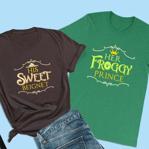 The Princess and the Frog Shirts, His Sweet Beignet, Tiana T-Shirt, Couple Disney Shirts, Family Disney Shirts, Honeymoon Matching Tees