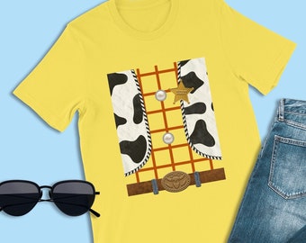 Woody Pride Easy Costume Shirt, Sheriff Doll T-Shirt, Toy Cowboy Cosplay, Characters Inspired Outfit, Vacation Event Tee, Christmas Cosplay