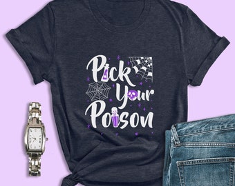 Pick Your Poison Shirt, Disney Halloween Theme Shirts, Magic Kingdom Tee, Disneyland Resort Tshirt, Peek a Boo, Yzma, Evil Queen, Hades