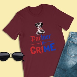Disney Nachkommen Geburtstag Shirt, Partner in Crime, Jay Shirt, Descendants Cosplay Kostüm, Disney paar Shirts, Disney Familien Shirts