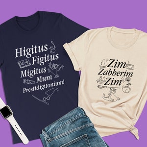 Matching Disney Couple Shirts, Magic Kingdom Halloween T-Shirt, Higitus Figitus Shirt, Merlin Wizard Tee, The Sword in the Stone Shirt