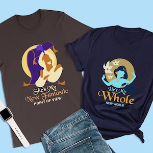 Aladdin Couple Shirt She s My New Fantastic Point of View Disney Couple Shirts Anniversary Matching Tee Valentine Honeymoon T shirts Etsy
