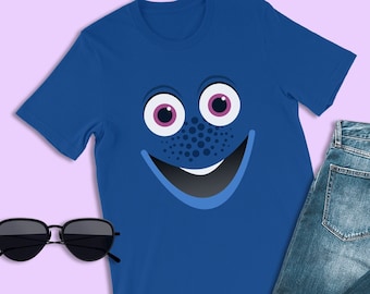 T-shirt med ansiktekontur från Dory, T-shirt med Hitta Nemo, Kläder inspirerade av Pixar-karaktärer, Kläder för Disney World-resor, T-shirt med semesterevenemang i Disneyland