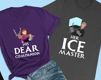 Frost-partröjor, Hans kära följeslagare, Prinsessan Anna-t-shirt, årsdagströja, smekmånadströjor, alla hjärtans dag, matchande partröja