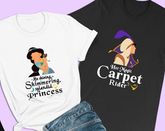 Camiseta de la Princesa Jasmine, Disfraz de Aladino, Su Resplandor Espléndido, Disfraces para Parejas, Fiesta de Compromiso, Regalos para Esposa, Camiseta para Novia