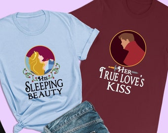 His Sleeping Beauty, Aurora Couple Shirt, Matching with Prince Phillip, Sleeping Beauty Couples Shirt, Disneyland Valentine Honeymoon Shirt