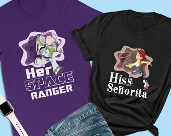 Toy Story Paar Shirt, ihr Space Ranger, Buzz Lightjahre Shirt, Pixar Paare passende Shirt, Flitterwochen einzigartige Shirt, Ehemann, Freund