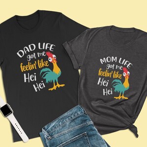 Moana Shirts, Dad Life Got Me Feelin' Like Hei Hei Shirts, Moana Heihei Shirts, Couples Disney Shirts, Family Disney Shirts, Animal Kingdom